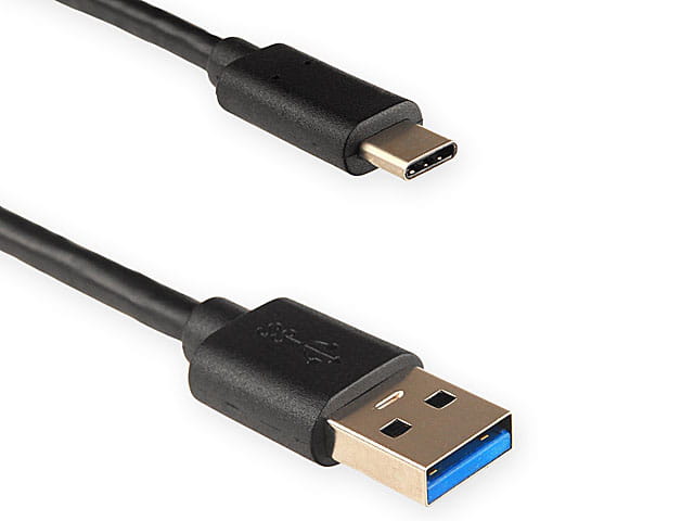 Kabel USB3.0 wtyk A - wtyk C, 2m czarny