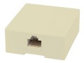 Gniazdo telefoniczne natynkowe RJ45 8p8c, ivory