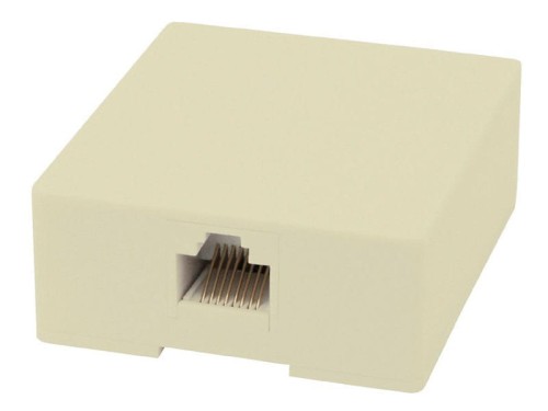 Gniazdo telefoniczne natynkowe RJ45 8p8c, ivory