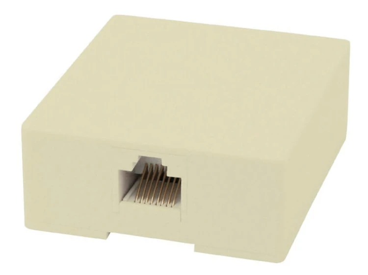 Gniazdo telefoniczne natynkowe RJ45 8p8c, ivory