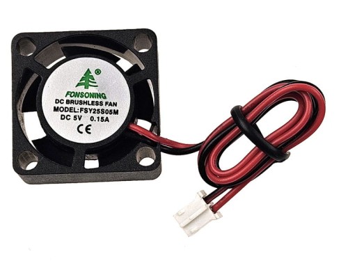 Wentylator 5VDC 25x25x10 łożysko ślizgowe , wtyk JST2,0