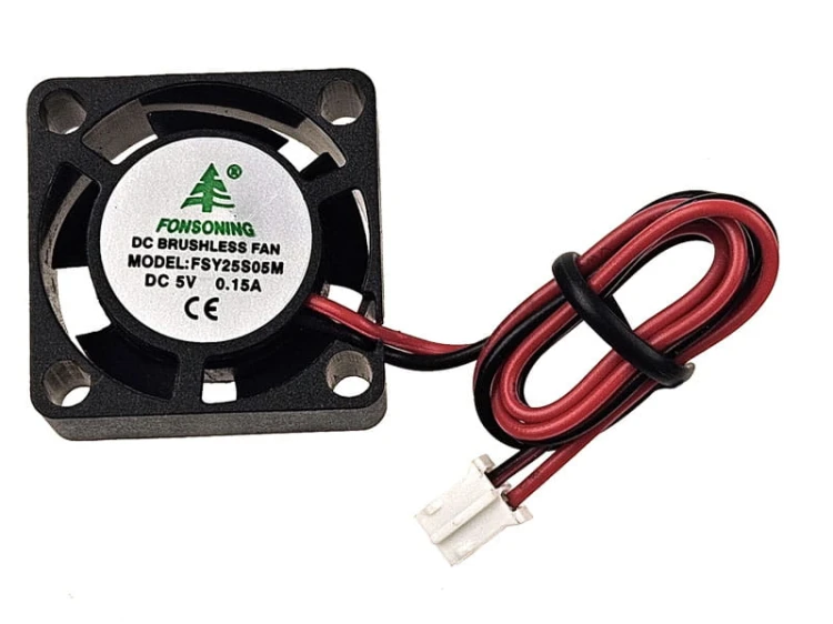 Wentylator 5VDC 25x25x10 łożysko ślizgowe , wtyk JST2,0