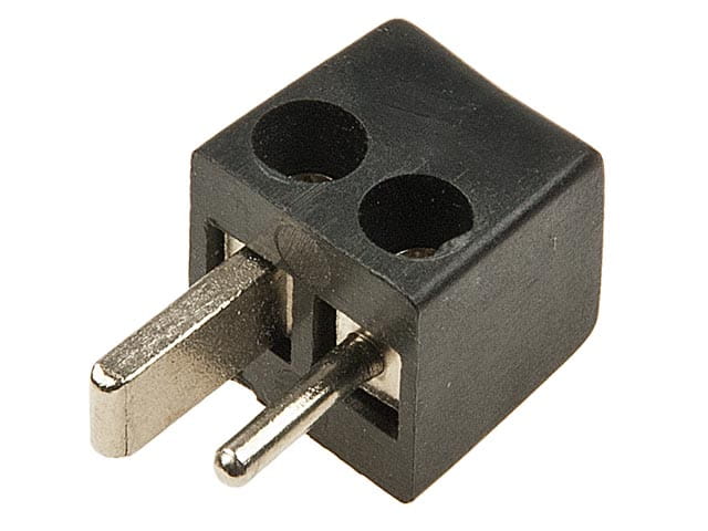 Wtyk głośnikowy na przewód skręcany kostka, czarny