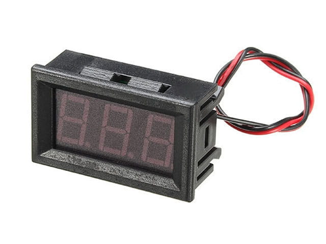 Woltomierz cyfrowy 3-30VDC LED czerwony, 48x29mm