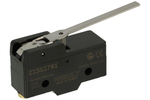 Z15G1701; Wyłącznik krańcowy, dźwignia 63mm prosta, 15A; Highly