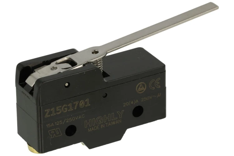 Z15G1701; Wyłącznik krańcowy, dźwignia 63mm prosta, 15A; Highly