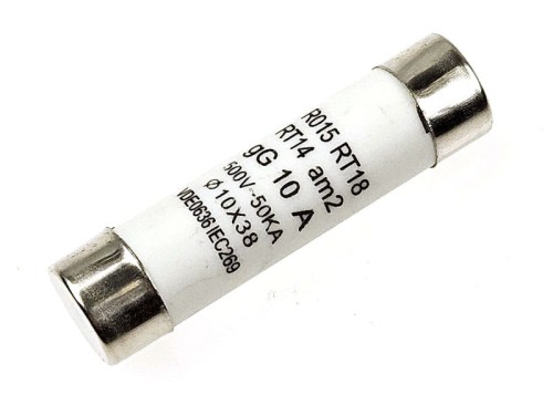 Bezpiecznik 10x38mm 10A ceramiczny szybki (gG)