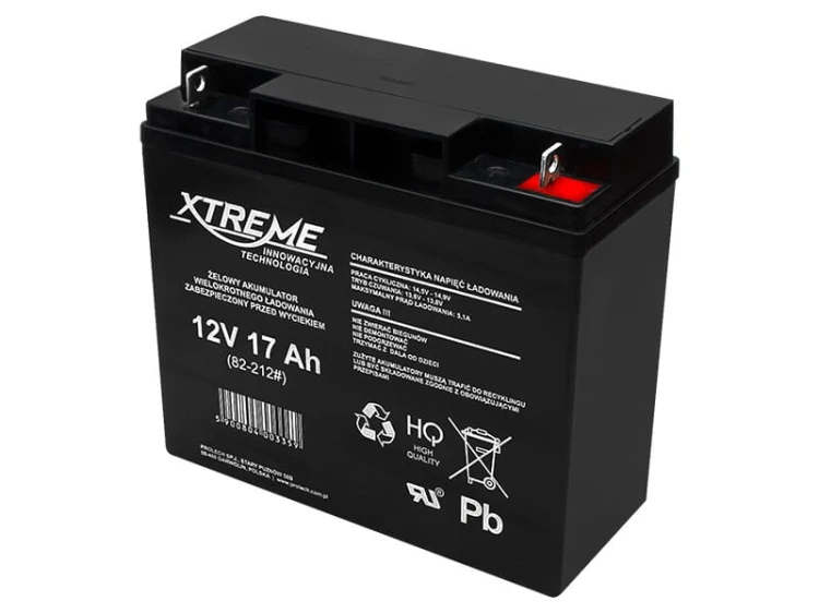 Akumulator żelowy 12V 17Ah; Xtreme