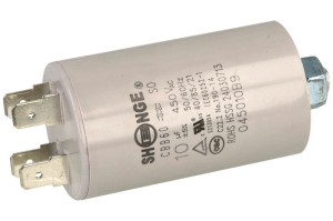 Kondensator do silników 10uF 450VAC, konektory; Shenge
