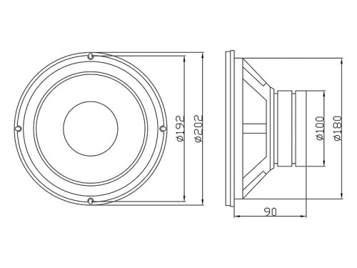 Głośnik 20cm 8cali, 300W 8ohm; BLOW GDN-20