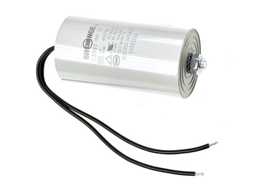 Kondensator rozruchowy do silników 30uF 450VAC, przewody