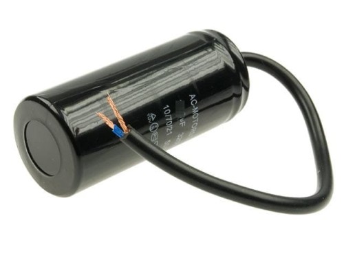 Kondensator do silników 140uF 320VAC, przewody