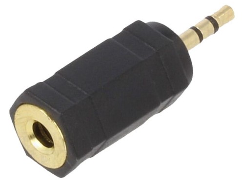 Adapter gniazdo 2,5mm wtyk 3,5mm stereo