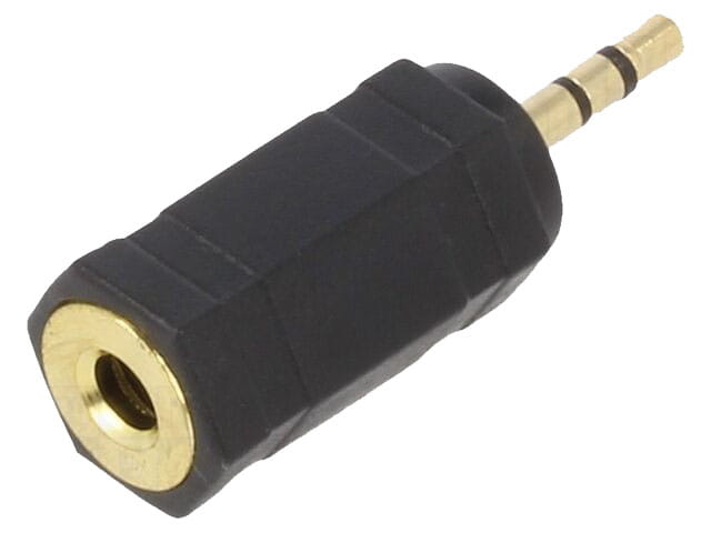 Adapter gniazdo 2,5mm wtyk 3,5mm stereo