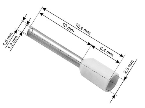 Tulejka HI 0,75mm2 dł.10mm
