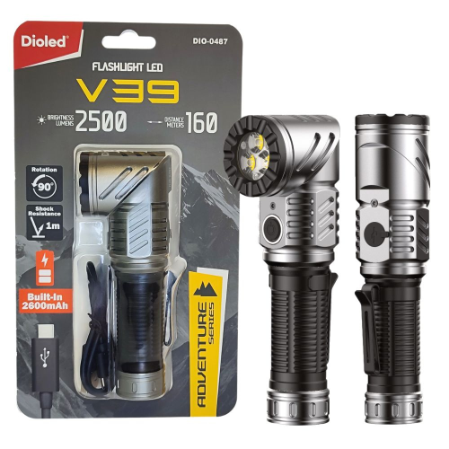 Latarka akumulatorowa 20W 2500lm V39 ADVENTURE; Dioled DIO-0487
