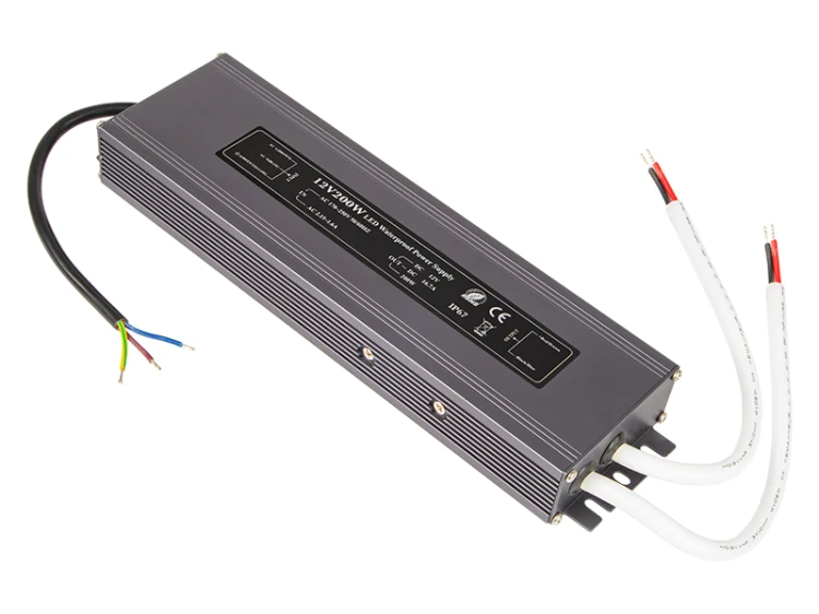 Zasilacz LED 12V 200W wodoodporny IP67, obudowa aluminiowa