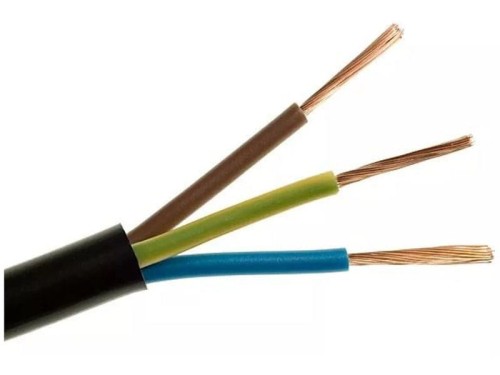 Przewód OMY 3x1mm2 okrągły czarny; H03VV-F