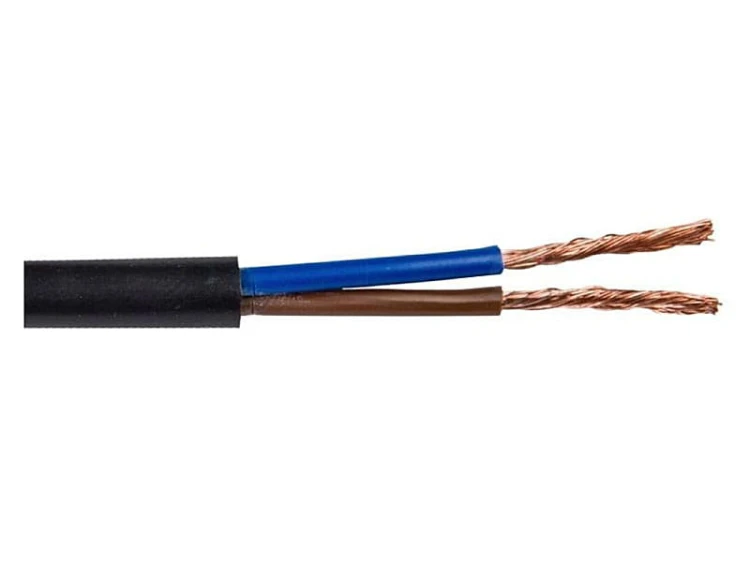 OMYp 2x0,5mm2 płaski czarny; H03VVH2-F