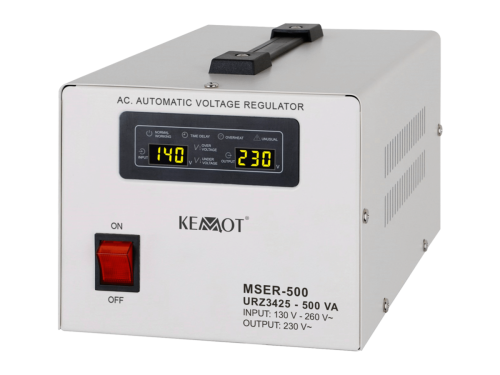 Stabilizator napięcia, automatyczny MSER-500 (500 VA, serwomotor); KEMOT