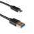 Kabel USB3.1 wtyk A - wtyk C, 1m czarny