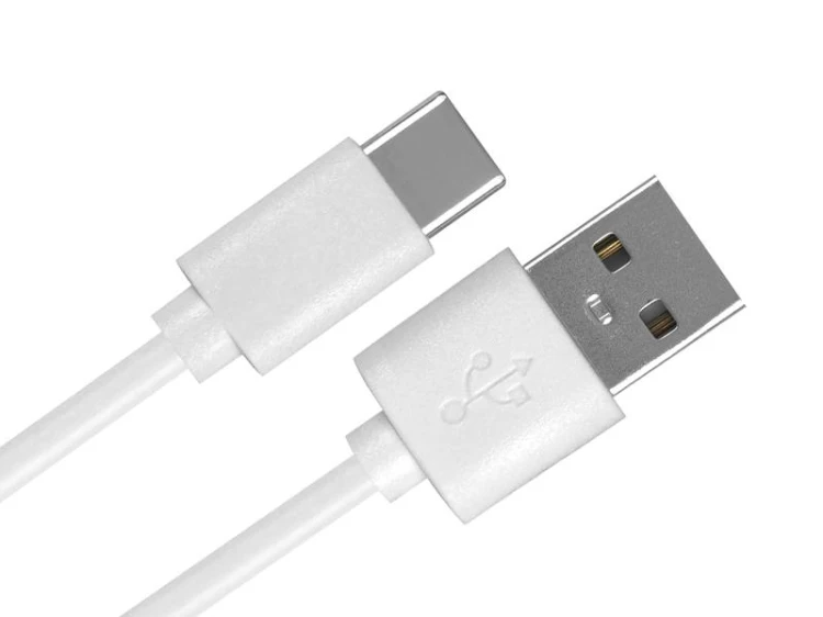 Kabel USB wtyk A - wtyk C, 1m biały; TY616