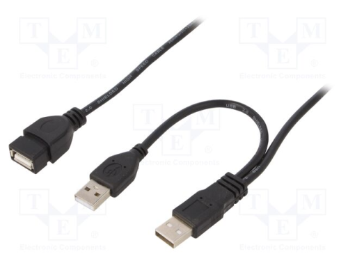 Kabel USB 2.0 podwójny AMx2-AF 0,9m GEMBIRD
