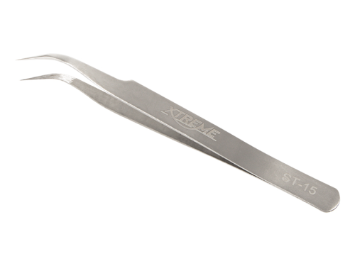 Pęseta odgięta ostra antymagnetyczna 115mm; Xtreme