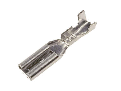 Konektor żeński, nasuwka 2,8mm nieizolowany, cynowany; AKS