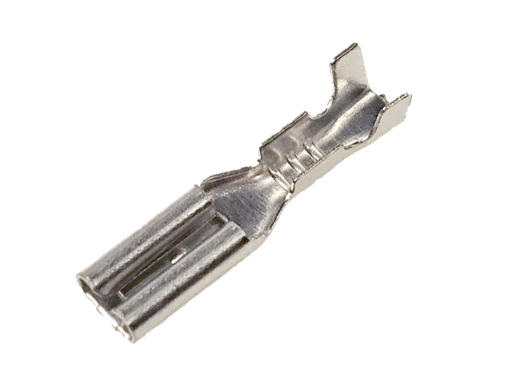 Konektor żeński, nasuwka 2,8mm nieizolowany, cynowany; AKS