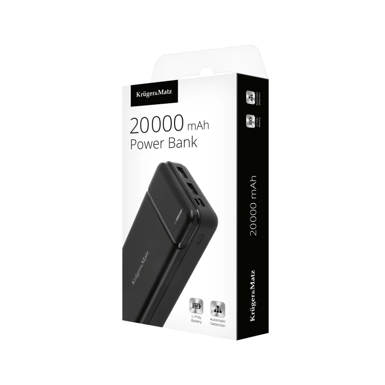 PowerBank 20000mAh Kruger&Matz, czarny