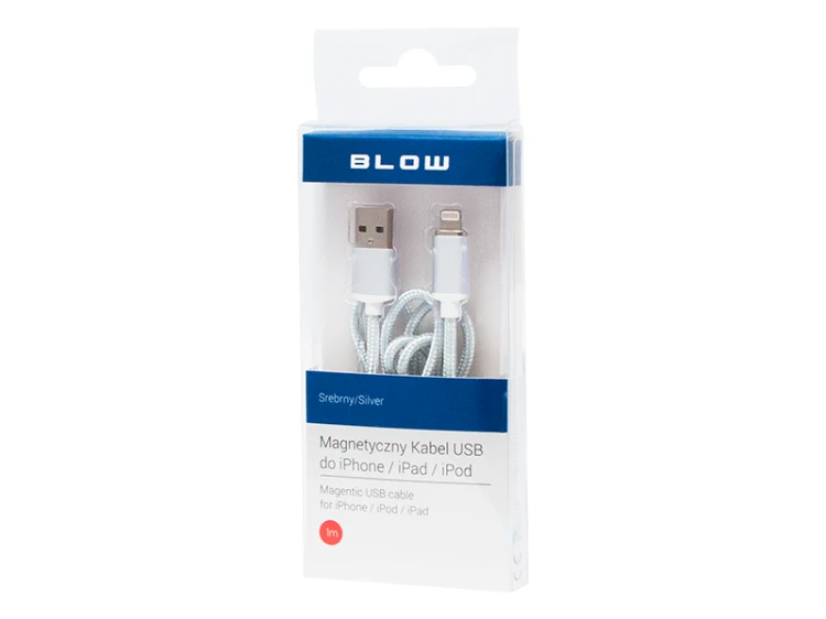 Kabel USB wtyk A - iPod/iPhone 5/5S/6/6S/7 magnetic