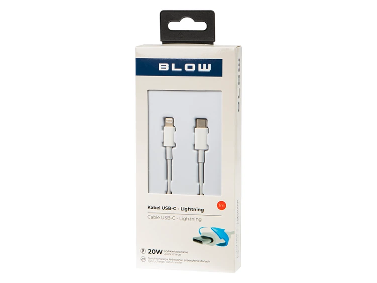 Kabel USB typ C - Lightning dł.1m, 20W Quick Charge; Blow