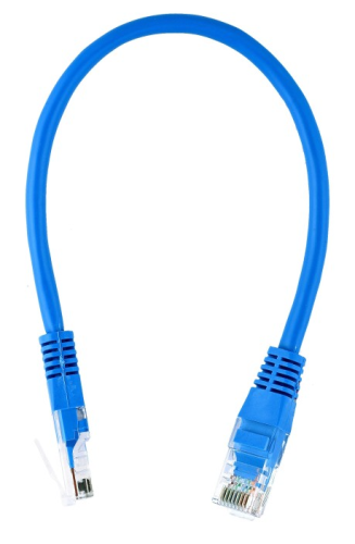 Patch Cord U/UTP kat.5e 0,25m niebieski