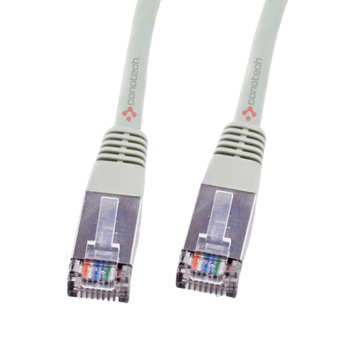 Patch Cord F/UTP kat.5e 1m CCA szary, ekranowany