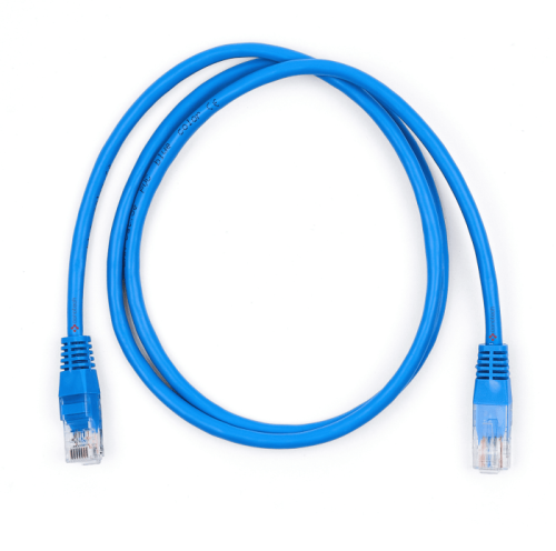Patch Cord U/UTP kat.5e 1m CCA niebieski