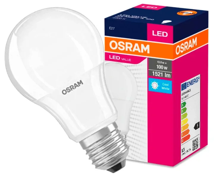 Żarówka LED E27 13W 1521 lm; biała neutralna 4000K; OSRAM Classic A100