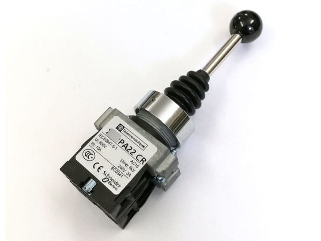 Przełącznik joystick 3 pozycje (ON)-OFF-(ON) 3A, otw.montaż.22mm
