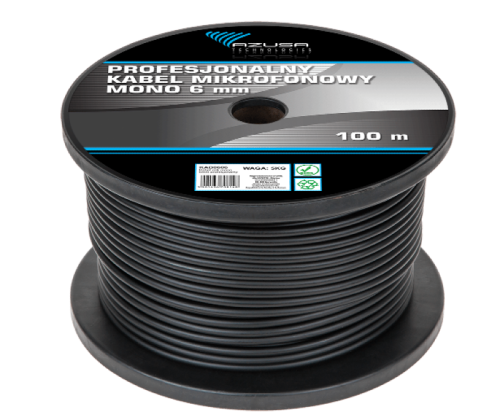 Przewód mikrofonowy mono 6mm profesjonalny; Azusa