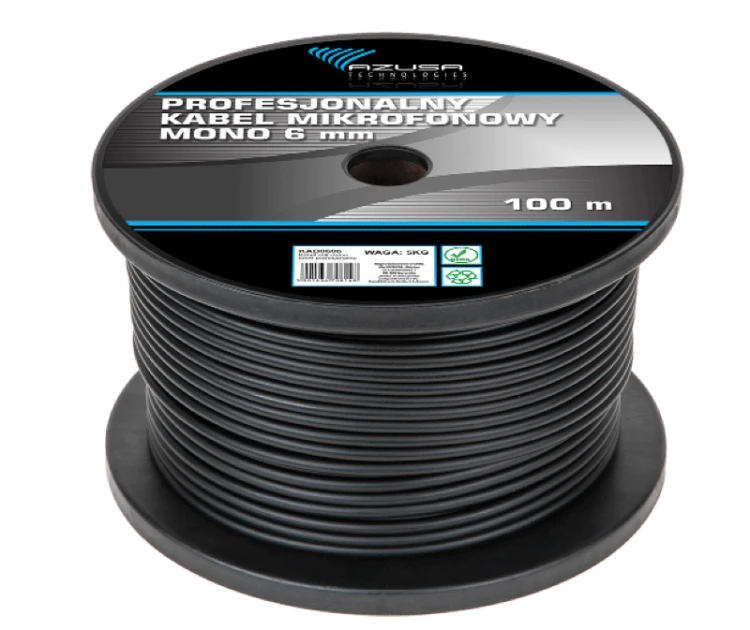 Przewód mikrofonowy mono 6mm profesjonalny; Azusa
