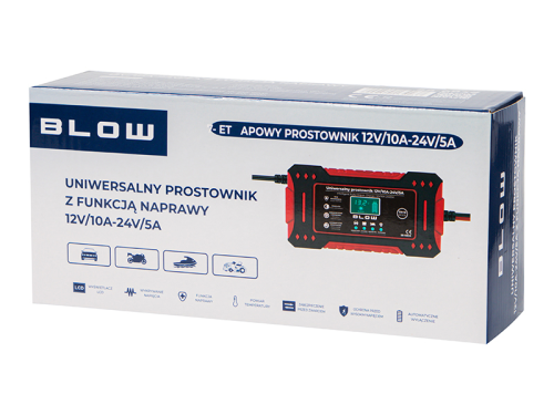 Prostownik 12V 10A / 24V 5A automatyczny ; BLOW
