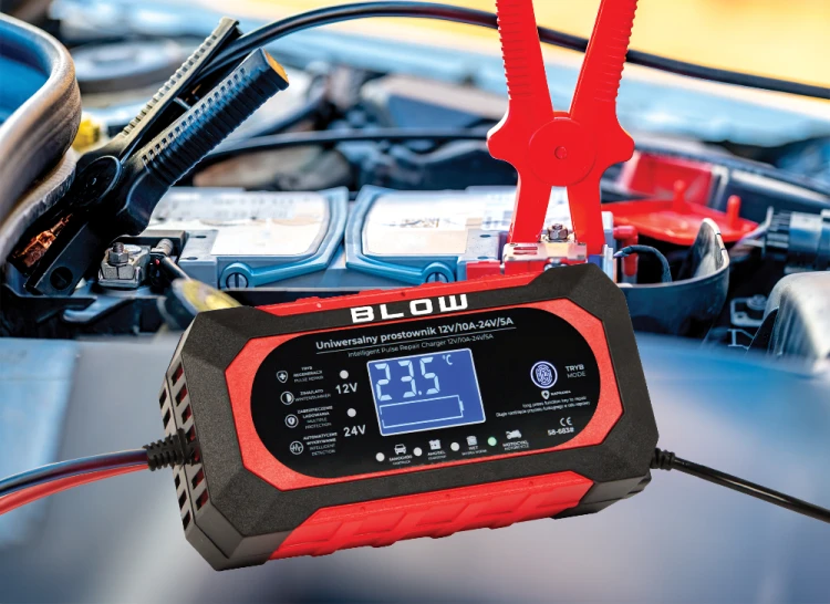 Prostownik 12V 10A / 24V 5A automatyczny ; BLOW