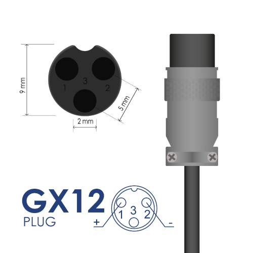 Ładowarka do hulajnogi 42V 2A 84W wtyk GX12 9mm 3-pin; Akyga AK-EV-11