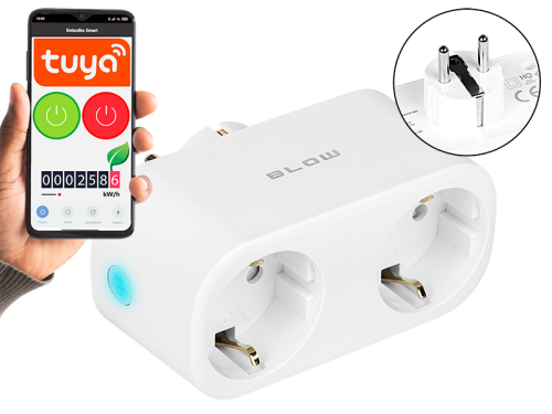Gniazdo podwójne SMART sterowane WiFi ze smartfona; Blow