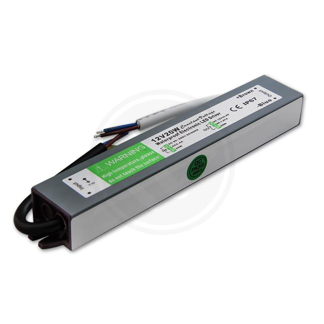 Zasilacz LED 12V 20W IP67, obudowa aluminiowa; MasterLed 6470