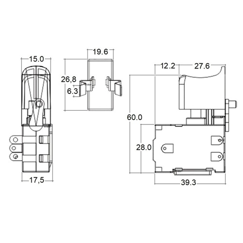 Przełącznik do wkrętarek Makita; 6281DW 6271DW 6261DW 8281D