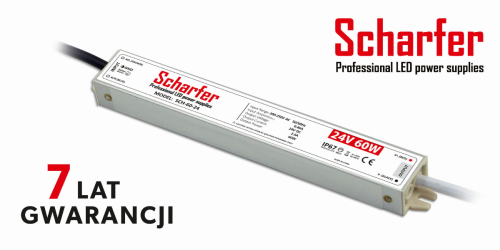 Zasilacz LED 24V 60W hermetyczny IP67 ; SCH-60-24