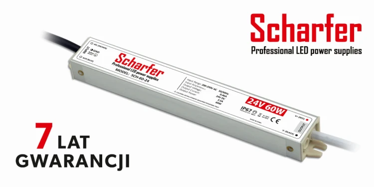 Zasilacz LED 24V 60W hermetyczny IP67 ; SCH-60-24