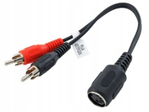 Adapter, przejście DIN5 gniazdo - 2xRCA wtyki