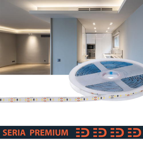 Taśma LED biała neutralna 4000K IP63, Premium CRI90, 12V 120xSMD2835